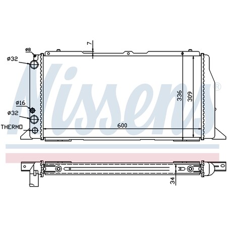 Nissen Nissens Radiator, 60487 60487